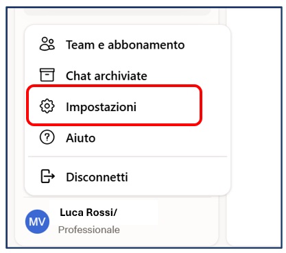 impostazioni Libra